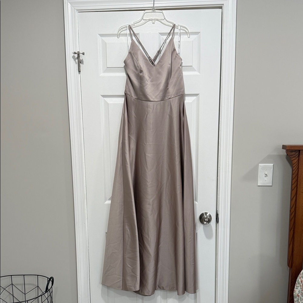 David’s Bridal Dress in Taupe